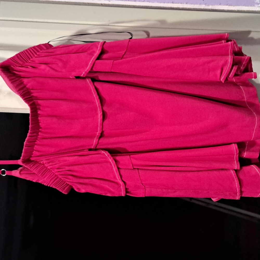 Hot pink off the shoulder top